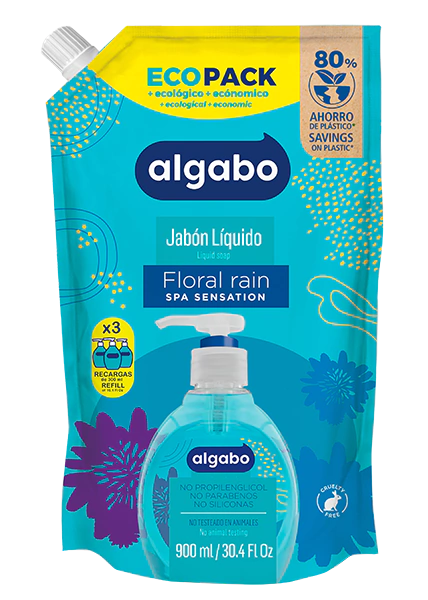 Eco-Pack Jabón Líquido Floral Rain DP 900ml